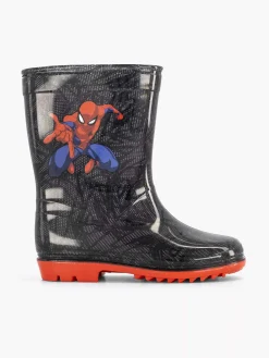 Black Rain Boot Spiderman