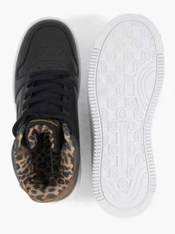 Black Rebound Platform Mid Animalier