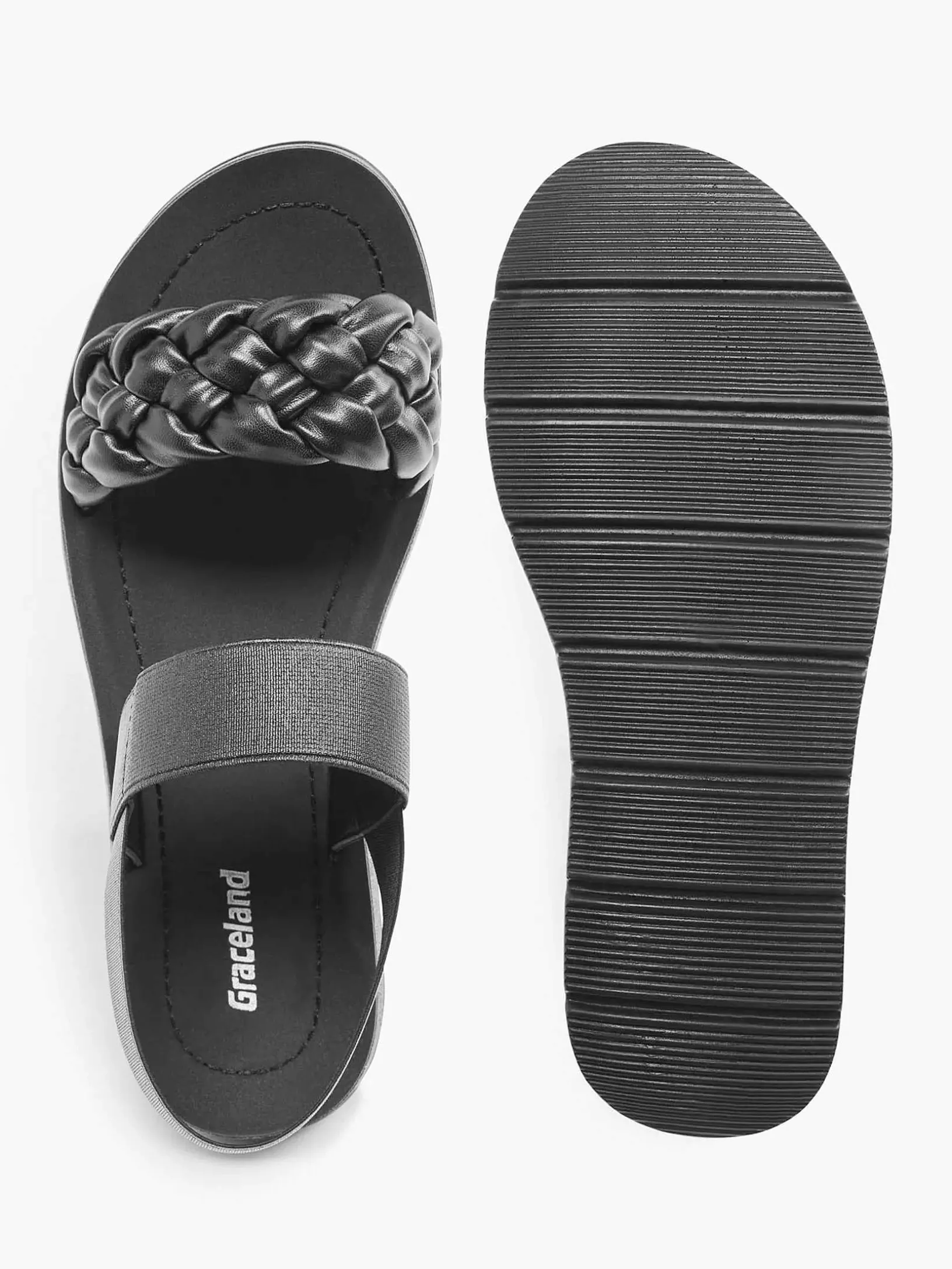 Black Sandal Braided