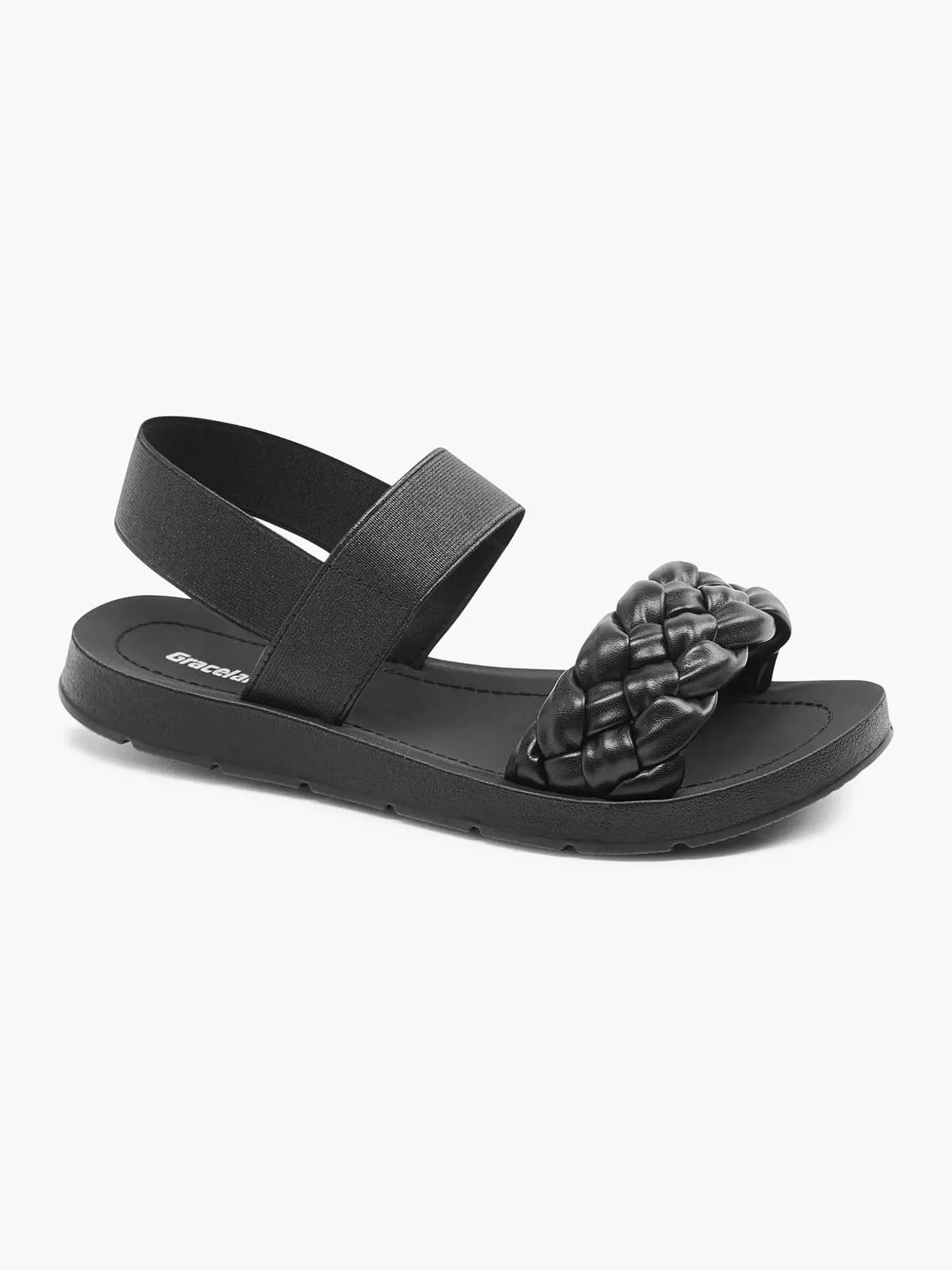 Black Sandal Braided