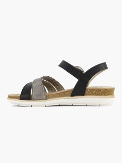 Black Sandal Buckle Closure