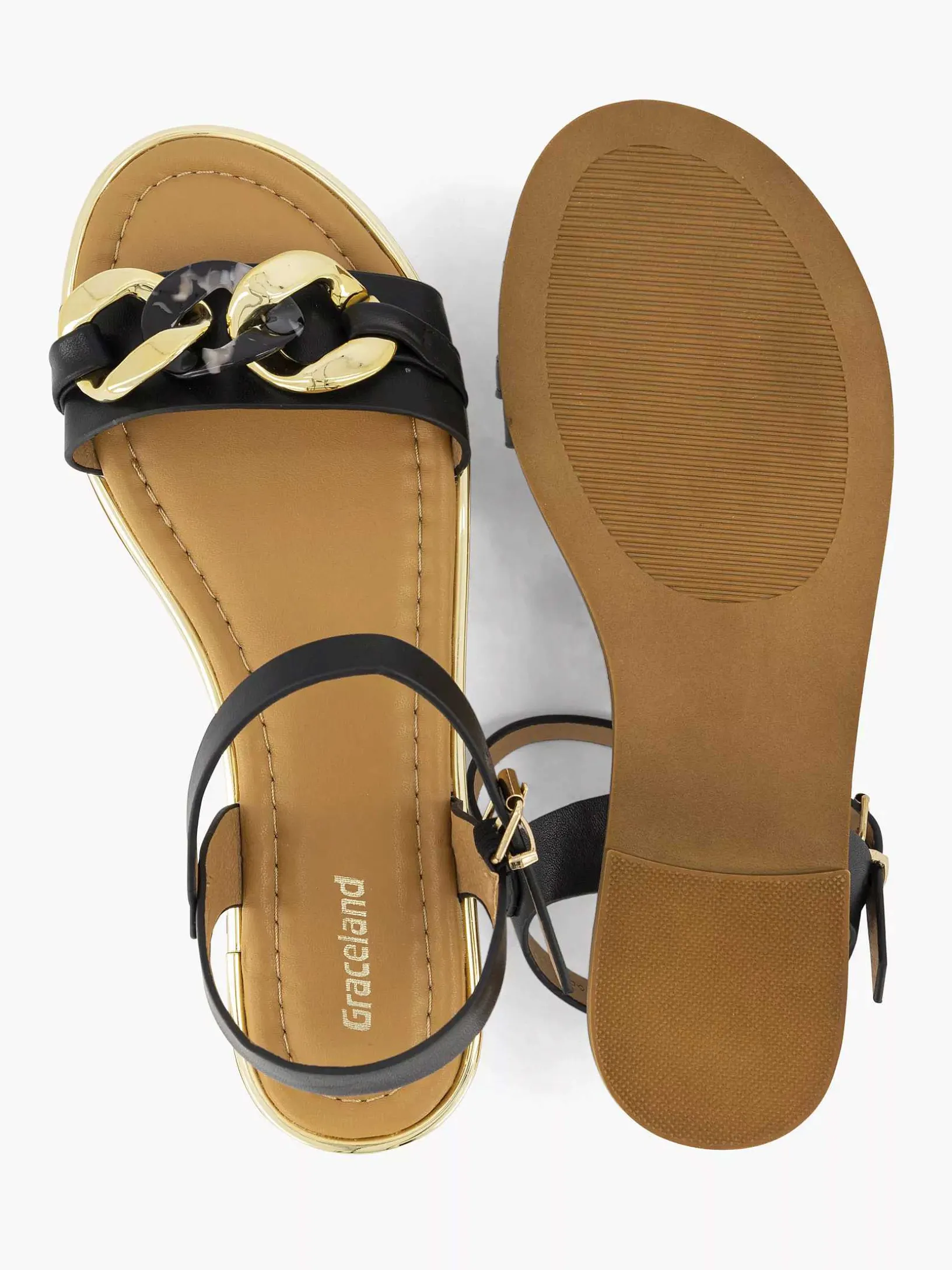 Black Sandal Decorative Necklace