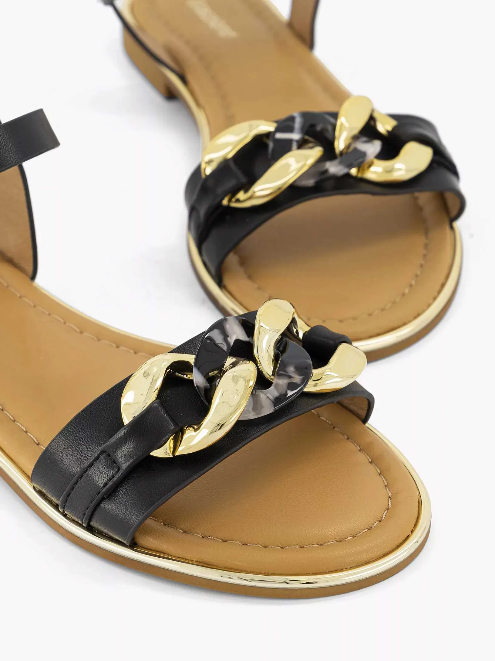 Black Sandal Decorative Necklace