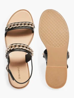 Black Sandal Decorative Necklace