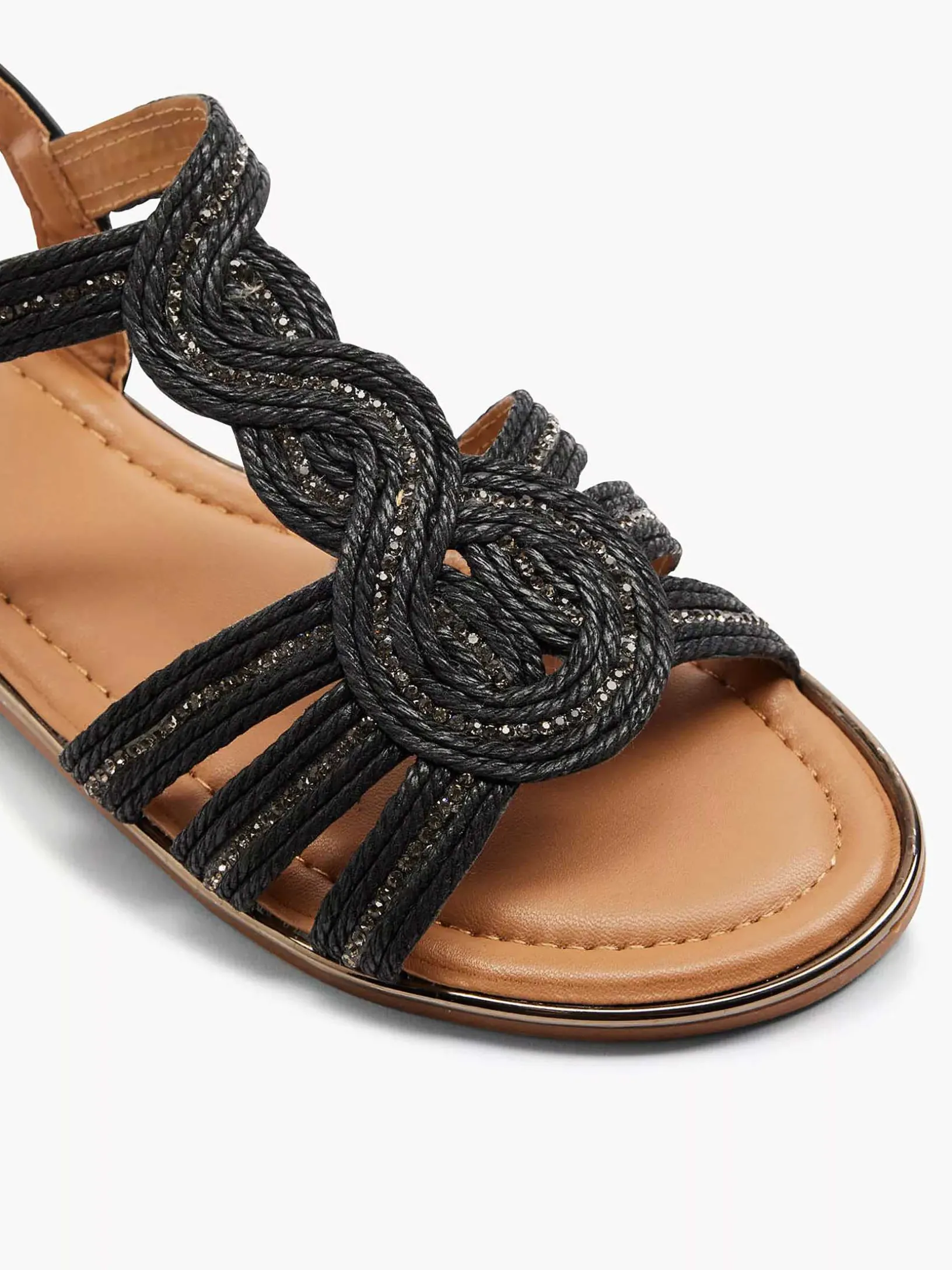 Black Sandal Decorative Necklace