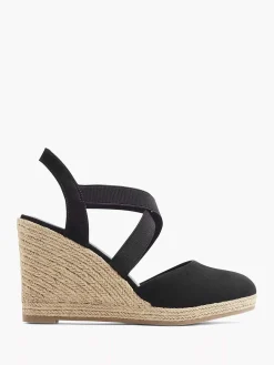 Black Sandal Wedge Heel