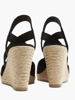 Black Sandal Wedge Heel