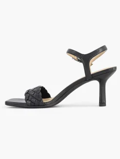 Black Sandalette Braided