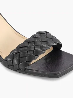 Black Sandalette Braided