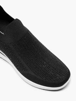 Black Slip-On Rhinestones