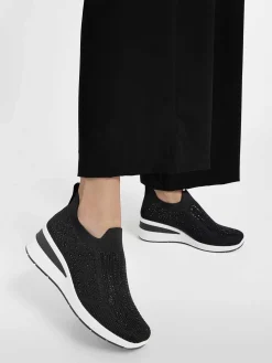 Black Slip-On Rhinestones