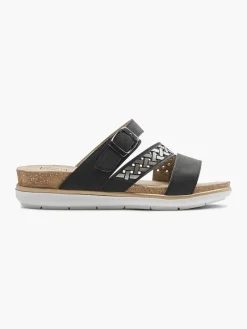 Black Slipper Buckle Closure