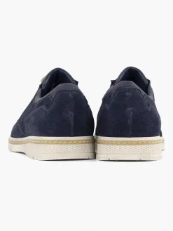 Blue Leather Lace-Up Shoe