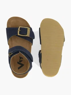 Blue Leather Sandal Velcro
