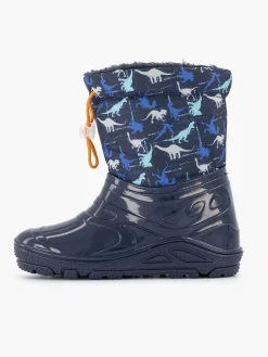 Blue Rain Boot Dino Lined