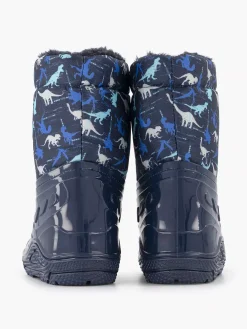 Blue Rain Boot Dino Lined