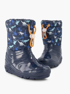 Blue Rain Boot Dino Lined