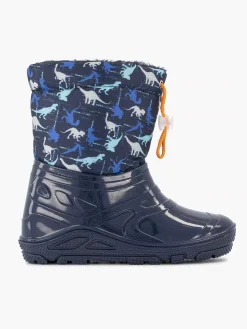 Blue Rain Boot Dino Lined