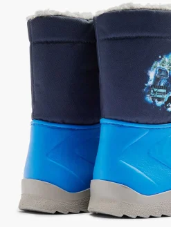 Blue Rain Boot Dino Lined