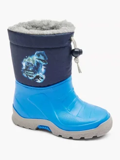 Blue Rain Boot Dino Lined