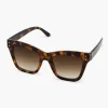 Brown Cat Eye Sunglasses Print