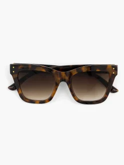 Brown Cat Eye Sunglasses Print