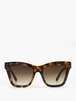 Brown Cat Eye Sunglasses Print