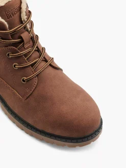 Brown Lace Boot Lined