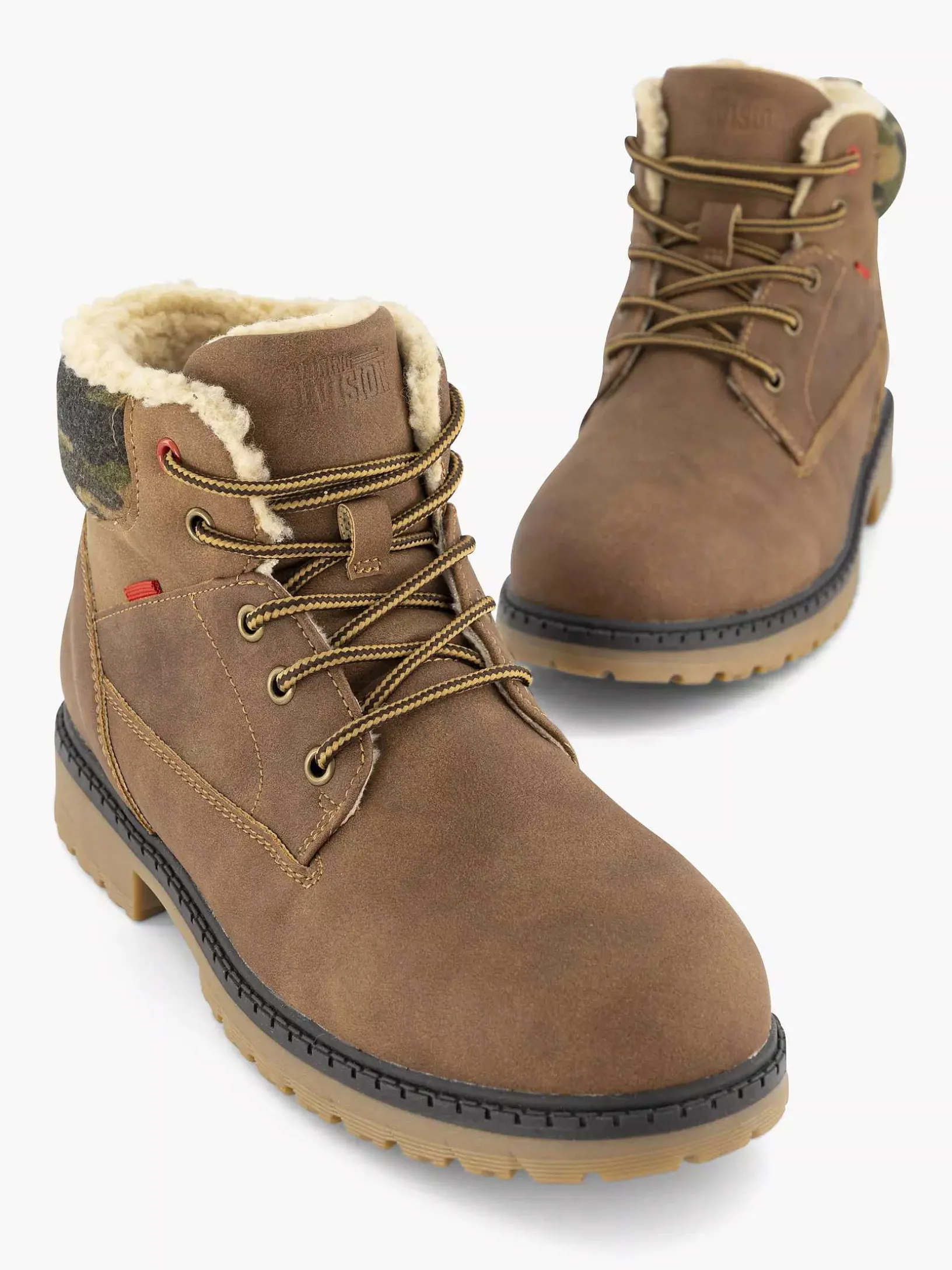 Brown Lace Boot Lined