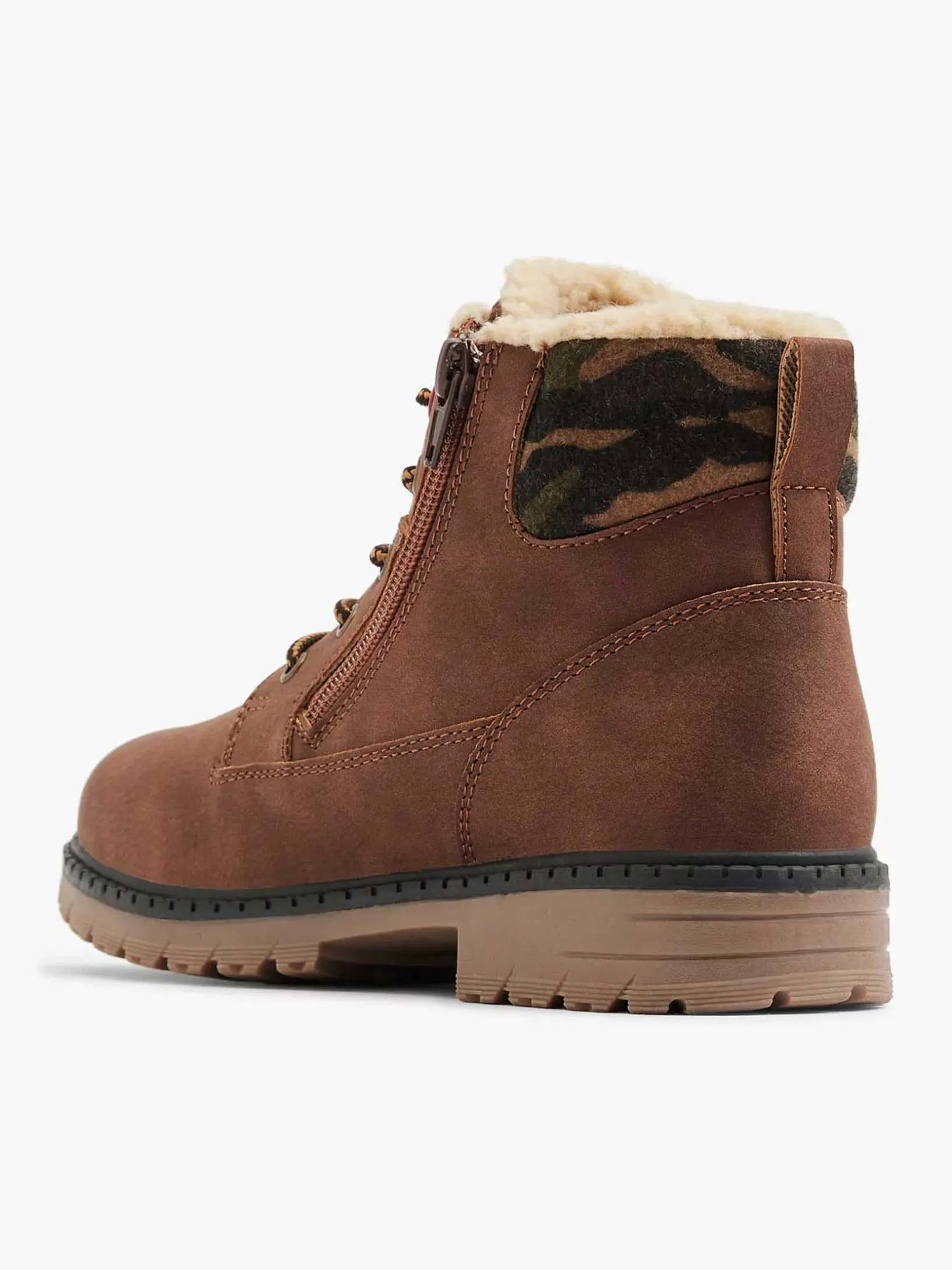 Brown Lace Boot Lined