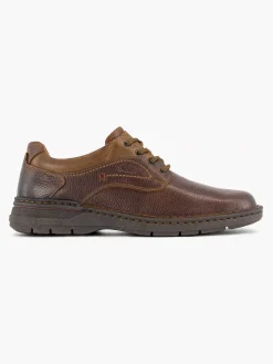 Brown Leather Lace-Up Shoe