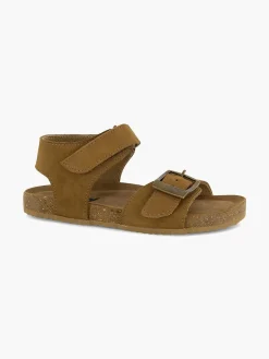 Brown Leather Sandal Velcro