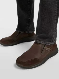 Brown Leather Slip-On