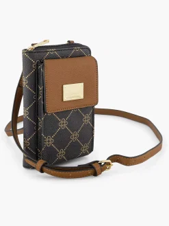 Brown Phone Bag Print