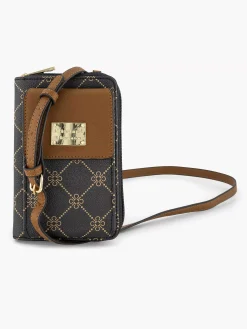 Brown Phone Bag Print