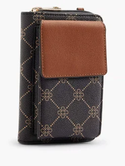 Brown Phone Bag Print