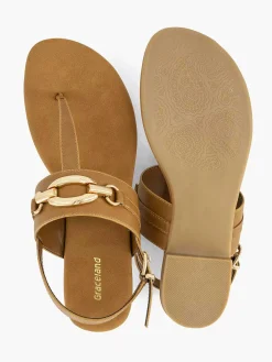 Brown Sandal Decorative Necklace