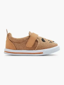 Cognac Canvas Slip-On Bear