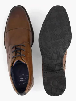 Cognac Leather Lace-Up Shoe