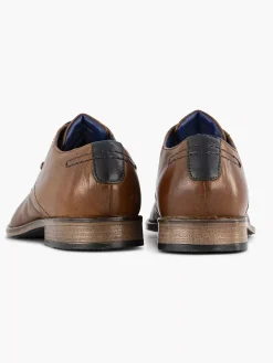 Cognac Leather Lace-Up Shoe