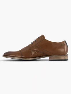 Cognac Leather Lace-Up Shoe