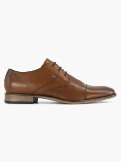 Cognac Leather Lace-Up Shoe