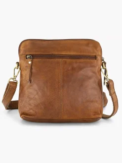 Cognac Leather Shoulder Bag