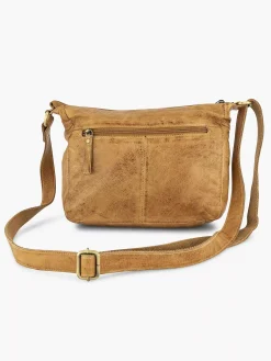 Cognac Leather Shoulder Bag