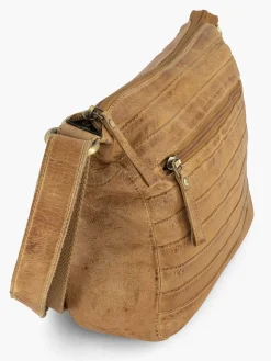 Cognac Leather Shoulder Bag