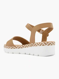 Cognac Platform Sandal