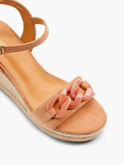 Coral Sandal Wedge Heel