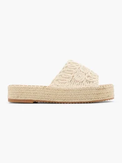 Cream Platform Slipper