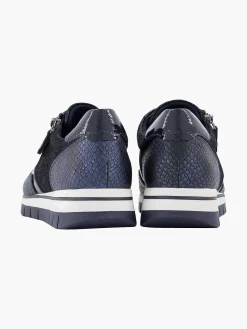 Dark Blue Comfort Sneaker Croco