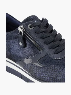 Dark Blue Comfort Sneaker Croco